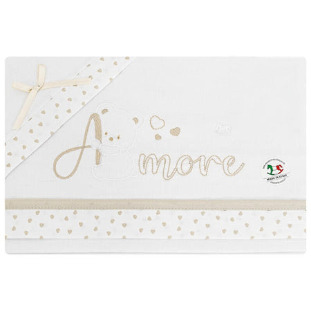 Lenzuola culla lettino neonato Amore