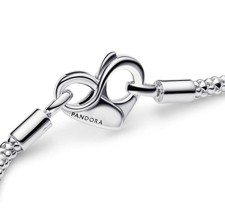 Pandora  - Bracciale Maglia Geometrica con Chiusura a Cuore