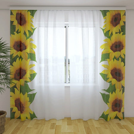 Tende su misura con stampa Girasoli radiosi