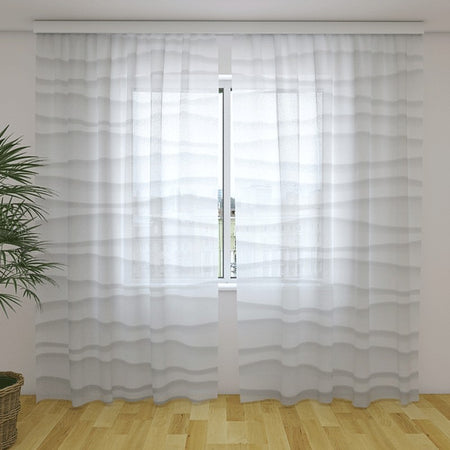 Tende su misura con stampa Onde bianche