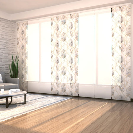 Tende a pannello Marmo grigio e oro