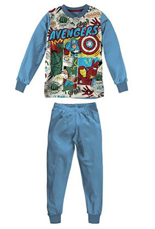 Pigiama Avengers interno felpato da 3 a 10 anni Inverno