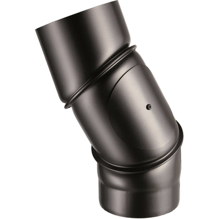 Curva a gomito orientabile con ispezione 0° a 90° per canna fumaria stufa a legna in acciaio da 2 mm