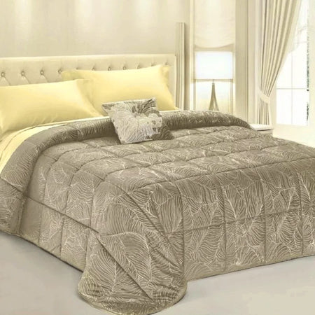 Trapunta matrimoniale in velluto Elettra