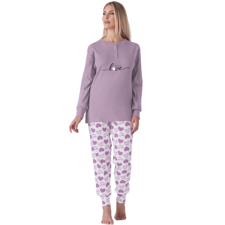 Pigiama donna caldo cotone Karel Love