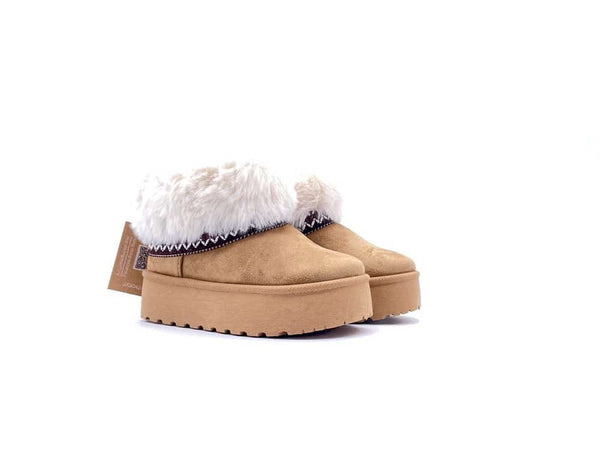 Stivaletti Bambina con Pelliccia sintetica Stile Chic
