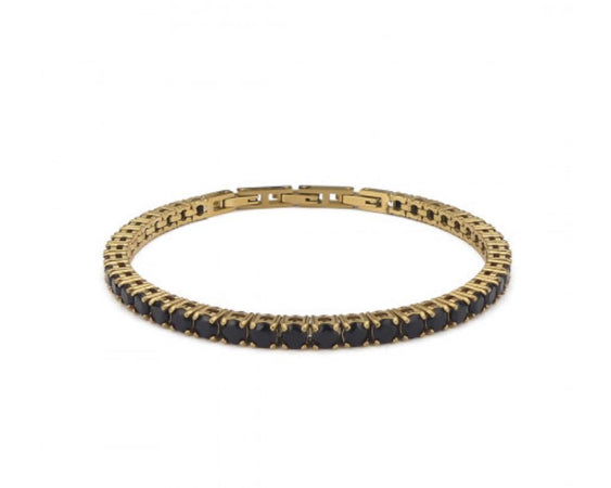 Boccadamo - Bracciale tennis oro con zirconi neri