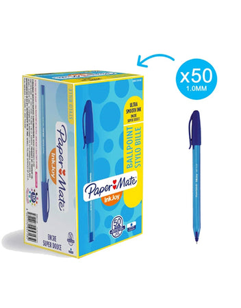 Confezione 50 penna Papermate Inkjoy blu 1 mm