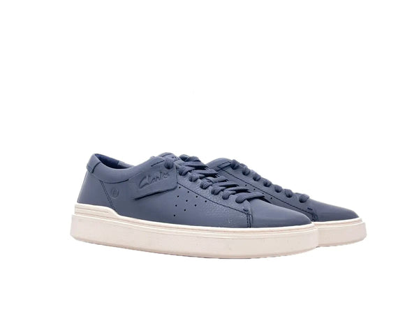 CLARKS CRAFT SWIFT Sneaker uomo in pelle blu