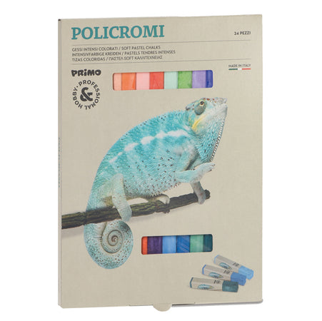 Astuccio 24 Gessi Policromi Quadrati 13X13X80Mm