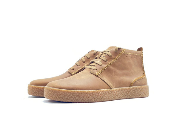 CLARKS STREETHILL MID Sneaker alta dark tan oliled leather