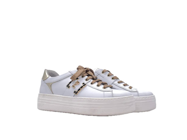 NERO GIARDINI Sneaker donna in pelle bianca