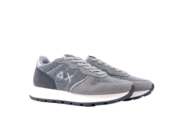 SUN 68 ALLY GLITTER TEXTILE Sneakers donna argento glitter