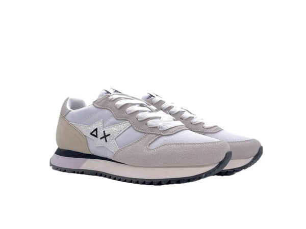SUN68 STARGIRL GLITTER sneakers donna bianche