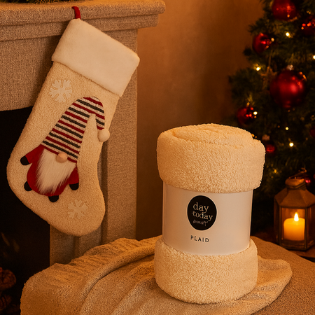 Calza di natale con gnomo per addobbi e decorazioni natalizie