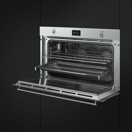 Smeg Forno Incasso Termoventilato Display 155lt 90cm Inox Sf9390x1