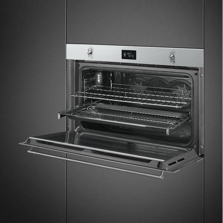 Smeg Forno Incasso Termoventilato Display 155lt 90cm Inox Sf9390x1
