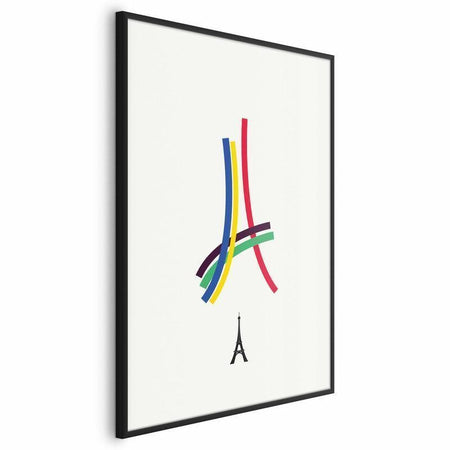 Poster - Eiffel Tower - Colored Graphic - Abstraction