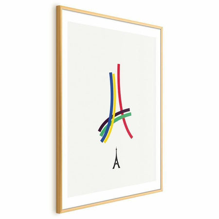 Poster - Eiffel Tower - Colored Graphic - Abstraction