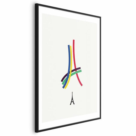 Poster - Eiffel Tower - Colored Graphic - Abstraction