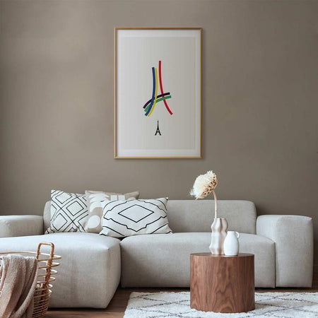 Poster - Eiffel Tower - Colored Graphic - Abstraction