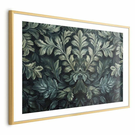 Poster - Victorian Leaves in Dark Greens