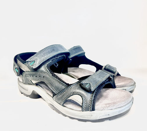 GRISPORT Sandali uomo con strappiùn pelle colore wash marine stone