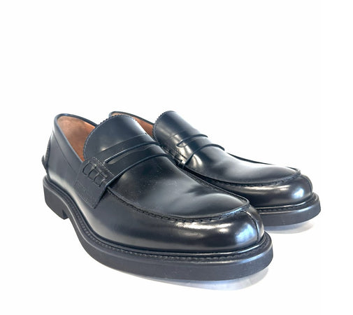 ROSSI Mocassino college abrasivato nero fondo XL
