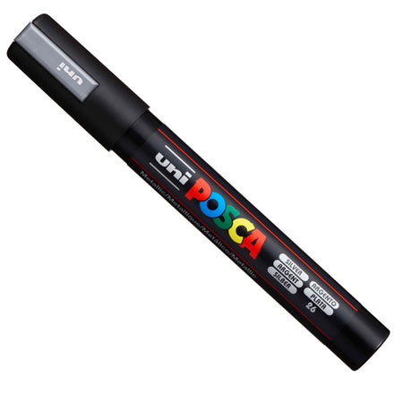 Marcatore Uni Posca Pc5M P.Media 1,8-2,5Mm Argento Uni Mitsubishi
