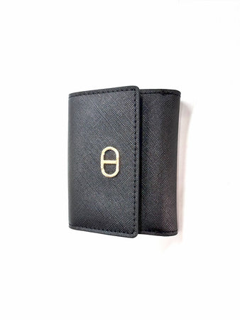 TWINSET Portafoglio Oval T 241TH7019 saffiano nero