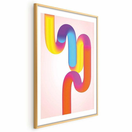 Poster - Rainbow Tubes - abstract illustration with colorful gradients