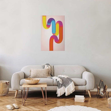 Poster - Rainbow Tubes - abstract illustration with colorful gradients