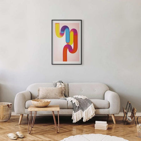 Poster - Rainbow Tubes - abstract illustration with colorful gradients
