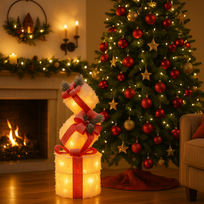 Regali natalizi con luci LED per decorazioni natalizie set da 3 pezzi