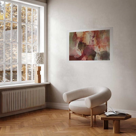 Poster - Spring Composition - glimmers and forms in watercolor technique