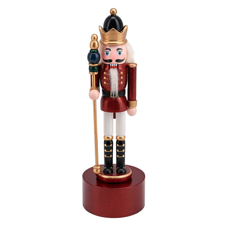 Soldatino schiaccianoci con carillon per decorazioni natalizie 22 cm