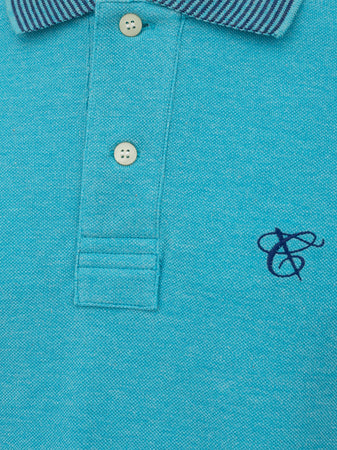 CANALI Polo Canali celeste manica corta da uomo