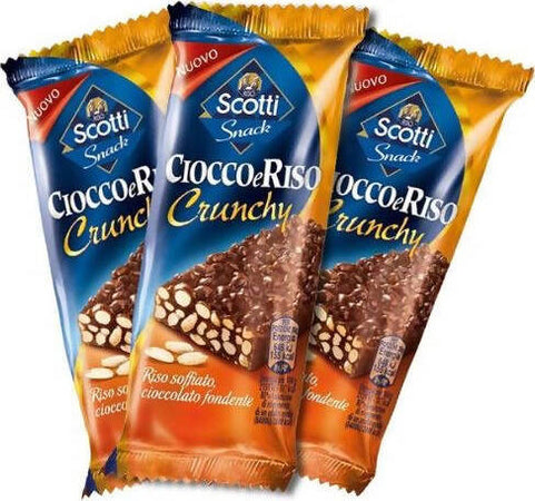36x Ciocco E Riso Crunchy Riso Scotti Snack 30 Gr Barretta Snack Biscotto con Cioccolato Fondente Riso Soffiato Alimentari e cura della casa/Snack dolci e salati/Biscotti/Al cioccolato Non solo alimenti - Albano Laziale, Commerciovirtuoso.it