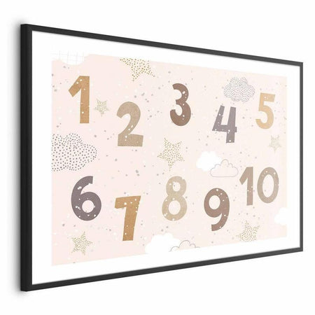 Poster - Numbers with Falling Snow