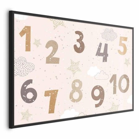 Poster - Numbers with Falling Snow