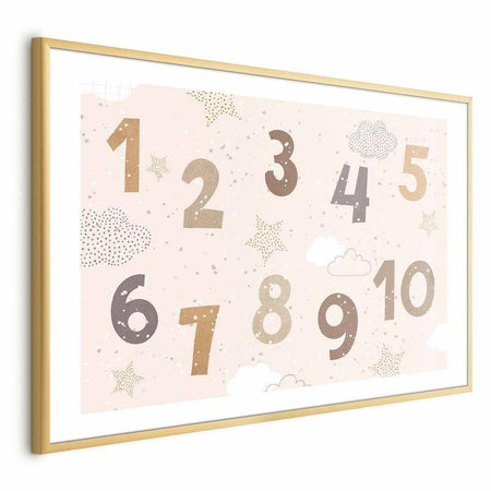 Poster - Numbers with Falling Snow