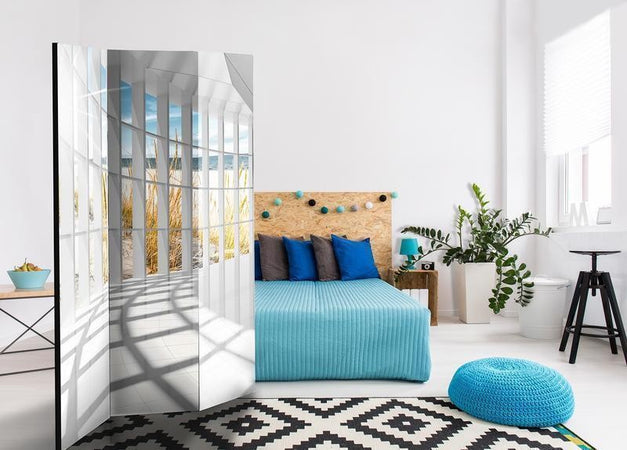 Paravento bastione sul mare a tre ante