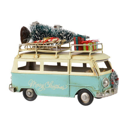 Macchina che trasporta l'albero di natale, per villaggio di Natale in plastica
