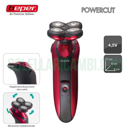 Rasoio Elettrico Ricaricabile Power Cut Beper