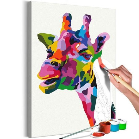 Quadro fai da te Colourful Giraffe