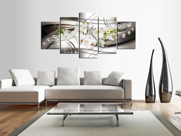Quadro Orchidea con diamanti