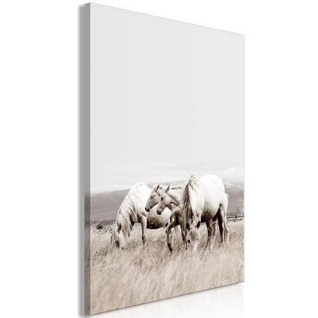 Quadro - White Horses (1 Part) Vertical