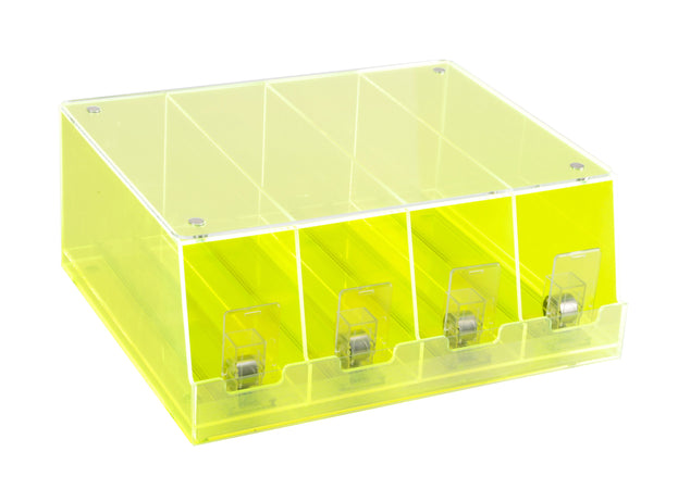 Linea Essentials, espositore modulare da banco in acrilico con 4 slot