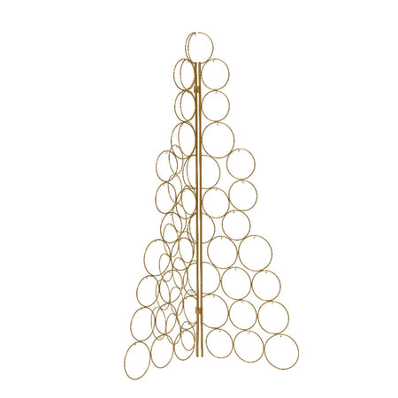 Supporto a forma di Albero per palline di Natale in ferro color oro da 118 cm