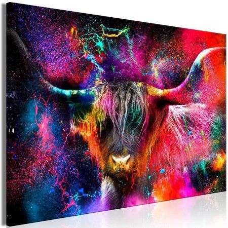 Quadro - Colorful Bull (1 Part) Wide